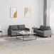Maison Exclusive ensemble de canapé 2 pièces avec coussins, gris foncé, tissu