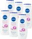 NIVEA Care & Diamond Badschuim - Diamantenglans & Calla-leliegeur - Hydraterende - Voordeelverpakking - 6 x 250 ml