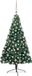 vidaXL Kunstkerstboom met verlichting half 240 cm groen