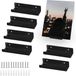 Unyqoos Porte-disques vinyles, 6 pièces porte-disques vinyles, 10 x 3,5 x 2 cm support de disques vinyles, support mural LP, porte-disques avec vis, pour disques, album photo et objets de collection (Noir)