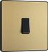 luceco uk limited Luceco BG Evolve Geborsteld Messing Lichtschakelaar - Zwart - 20A - 2-weg