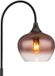 Globo Vloerlamp SATELLA Glas 161.0cm Matt zwart | smoked E14 3-Lichts
