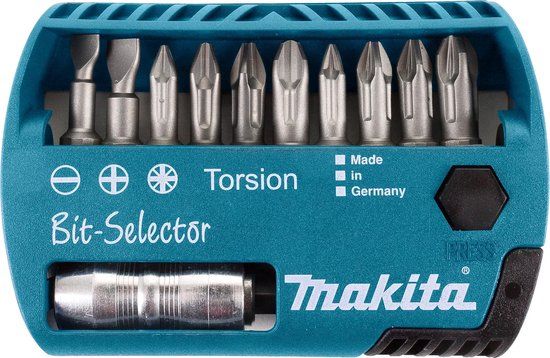 Makita P-53730 11-delige TORSION Schroefbit Set - Pozidriv