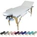 Vivezen opklapbare massage-ligstoel, 3 zones, van hout, met reiki-paneel + accessoires en transporttas, 10 kleuren, CE-norm, wit
