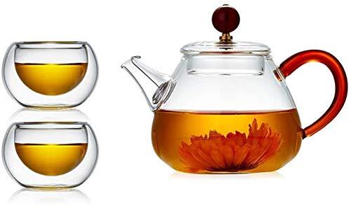 Mozeo Glas Semi-automatische Thee Set Houten Glas Thee Set Water