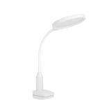 EGLO Lauro Led-klemlamp, bureaulamp met klem, leeslamp, aanraakdimbaar | kunststof in wit, warmwit-koudwit