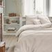 ITC Essix - Effen katoenen hoeslaken 90 x 200 cm Romig beige