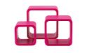 King Home M1106014/C plankset, 3-delig, vierkant, gebogen, fuchsia