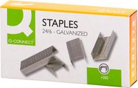 Q-CONNECT nietjes 24-6, verzinkt, metaal, 1000 stuks