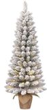 Black Box Trees Gerlos Kunstkerstboom met Verlichting - Kunstboom H120 x D51 cm - Kunst Kerstboom met Besneeuwde Takken - Kerstdecoratie voor Binnen - 166 Tips - Groen