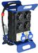 Electraline 60429 Draagbare stroomverdeler met RCD-veiligheidsschakelaar 30mA, 4 veiligheidscontactdozen, 2 CEE-contactdozen, 16 A, 3-polig, CEE-stekker 16A, 2 m zware rubberen kabel RNF 3G2.5, IP44