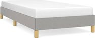 vidaXL Cadre de lit, gris clair, 100x200 cm, tissu