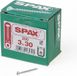 Spax Spaanplaatschroef vz ck 3.0x30mm pz1