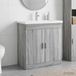 Maison Exclusive Ensemble de meubles de salle de bain exclusif - Gris Sonoma, dimensions 81 x 40 x 84,5 cm, fabriqué en bois composite