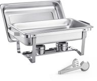 VEVOR Chafing Dish Set Voedselwarmer Roestvrij Staal 7,5L 6 Stuks Buffet Zilver