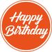 Bellatio Decorations Bierviltjes/onderzetters Happy Birthday - 10x stuks - oranje - D10 cm