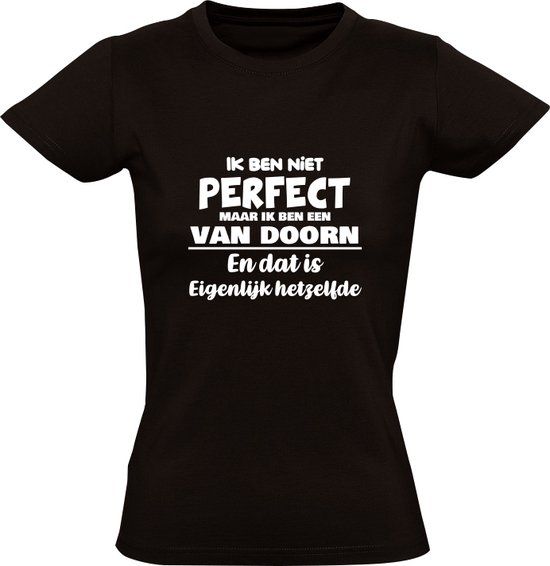 Sol's Van Doorn Dames T-shirt - Zwart - XL - Grappig Achternaam Shirt