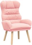 vidaXL Fauteuil Roze 69 x 74 x 93 cm Sherpa Stof