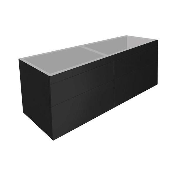 Best Design Beauty Badkamermeubel - 140 cm - Zwart mat
