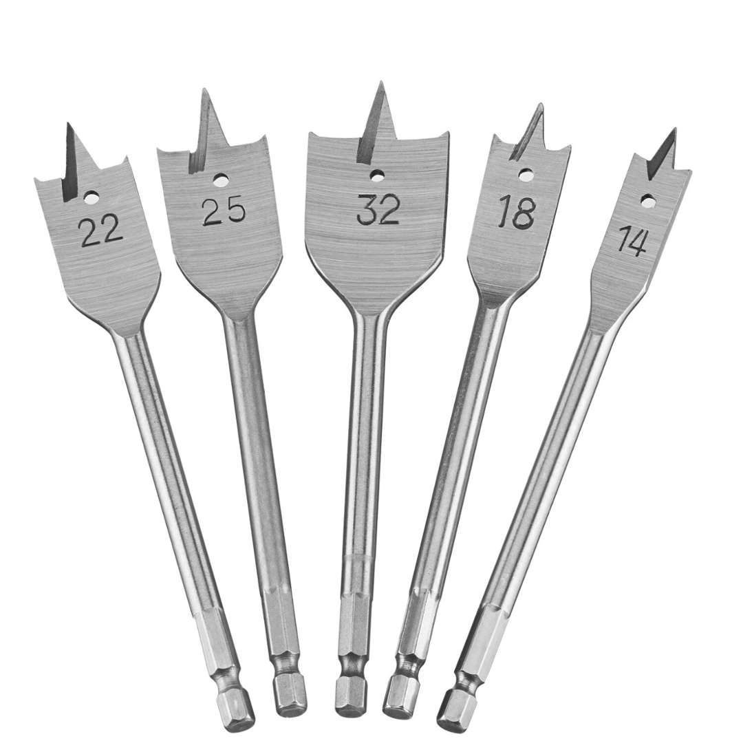 DeWALT DT4798 - 5-delige set vlakke houtboren