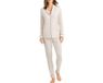 Hanro Natural Comfort Pyjama Lange Mouw Vrouwen Amandel Effen Lyocell XL
