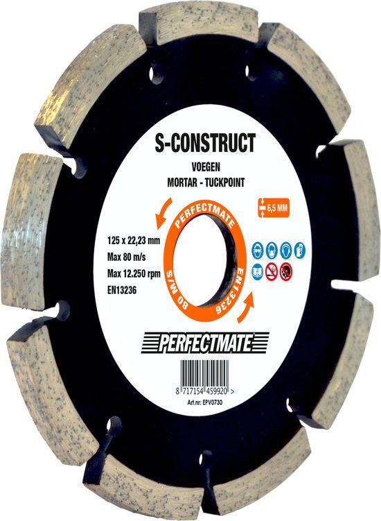 InterDynamics Diamantzaag Perfectmate voegenfrees 125mm x 6.5mm