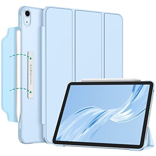 Fintie iPad Air 5 Generarion 2022 / iPad Air 4 Generation 2020 Case Cover - [Magneetsluiting] lichte staande hoes met doorschijnend matte achterkant / hemelsblauw