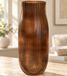 Vase en verre décorative avec structure fine à nervures – vase à fleurs élégant pour bouquets et branches, 25,5 × 11,5 cm en marron