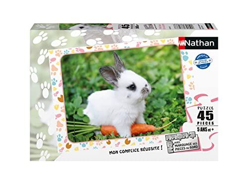 Nathan - Puzzel 45 stukjes, lapin en zijn wortel voor kinderen - 4005556861668