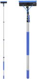 Shanghai Sishun Technology Co., Ltd Jeu de tige d'alimentation en eau, 3,6 m extensible pour le nettoyage des panneaux solaires et des fenêtres, brosse rotative à 180°, tuyau de 20 m, kit d'outils de nettoyage complet pour extérieur