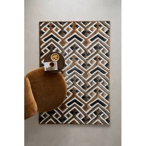 Studio LIVIT vloerkleed bruin/zwart (230x160 cm)