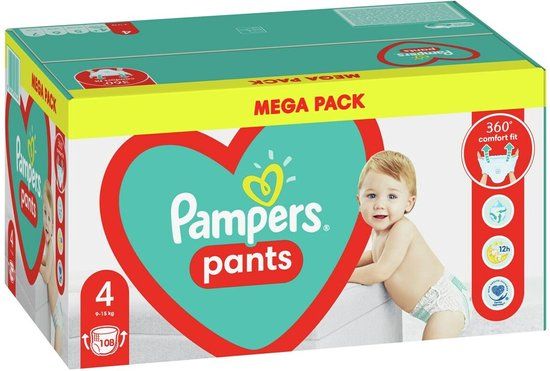 Pampers Pants Boy/Girl - Size 4 - 108 Count