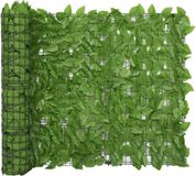 vidaXL Balkonscherm met groene bladeren, 500 x 100 cm