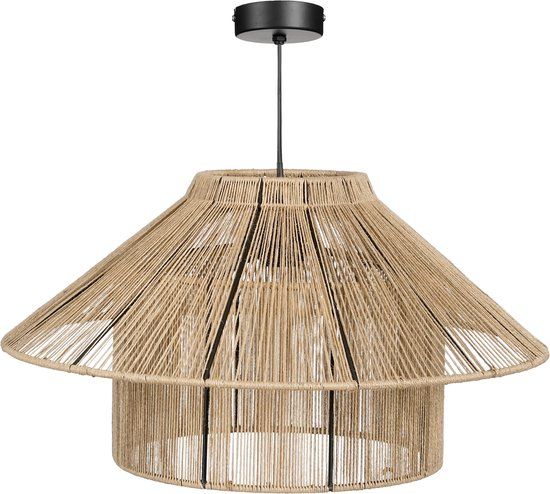Mica Decorations Elsa Hanglamp - Jute - Lichtbruin - Ø50 cm