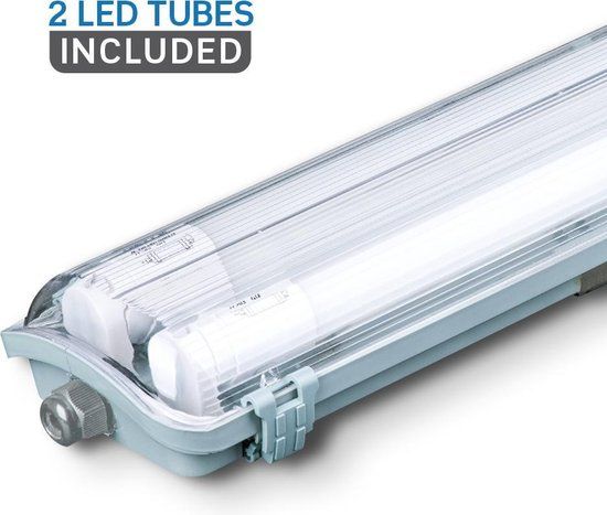 V-TAC VT-12023 LED TL-armatuur - 36W - 3400 Lumen - 4000K - 120cm - IP65