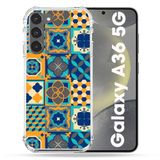 Cokitec Versterkte hoes voor Samsung Galaxy A36 5G, oranje cementtegeltextuur