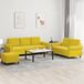 Maison Exclusive ensemble de canapé 3 pièces avec coussins, tissu velours jaune
