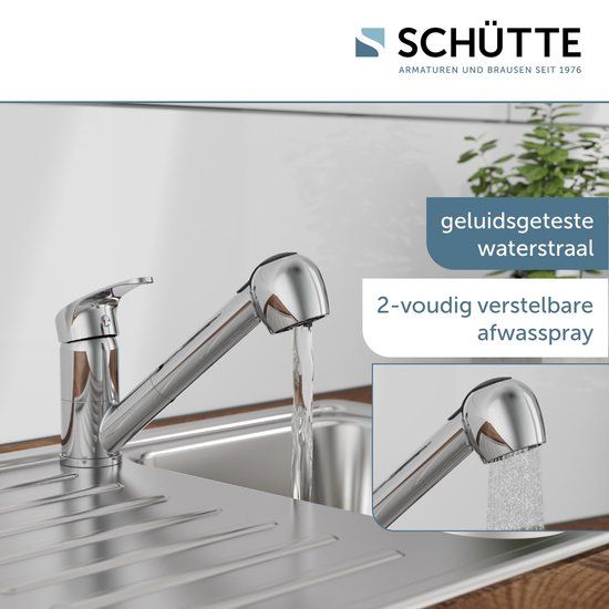 Schütte Diziani Keukenkraan voor Waterverwarmer - Chroom