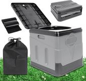 Toilettechnologie Toilet pliable - Camping mobile - Urgence extérieure - Stable et portable - Jusqu'à 190 kg - Gris