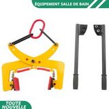 Waobdla Pinces de levage de pierre 280kg / 617.29lbs Pince de levage de pierre verticale Pinces de levage de pierre lourde Ouverture 3.15-11.81in pour le transport de levage