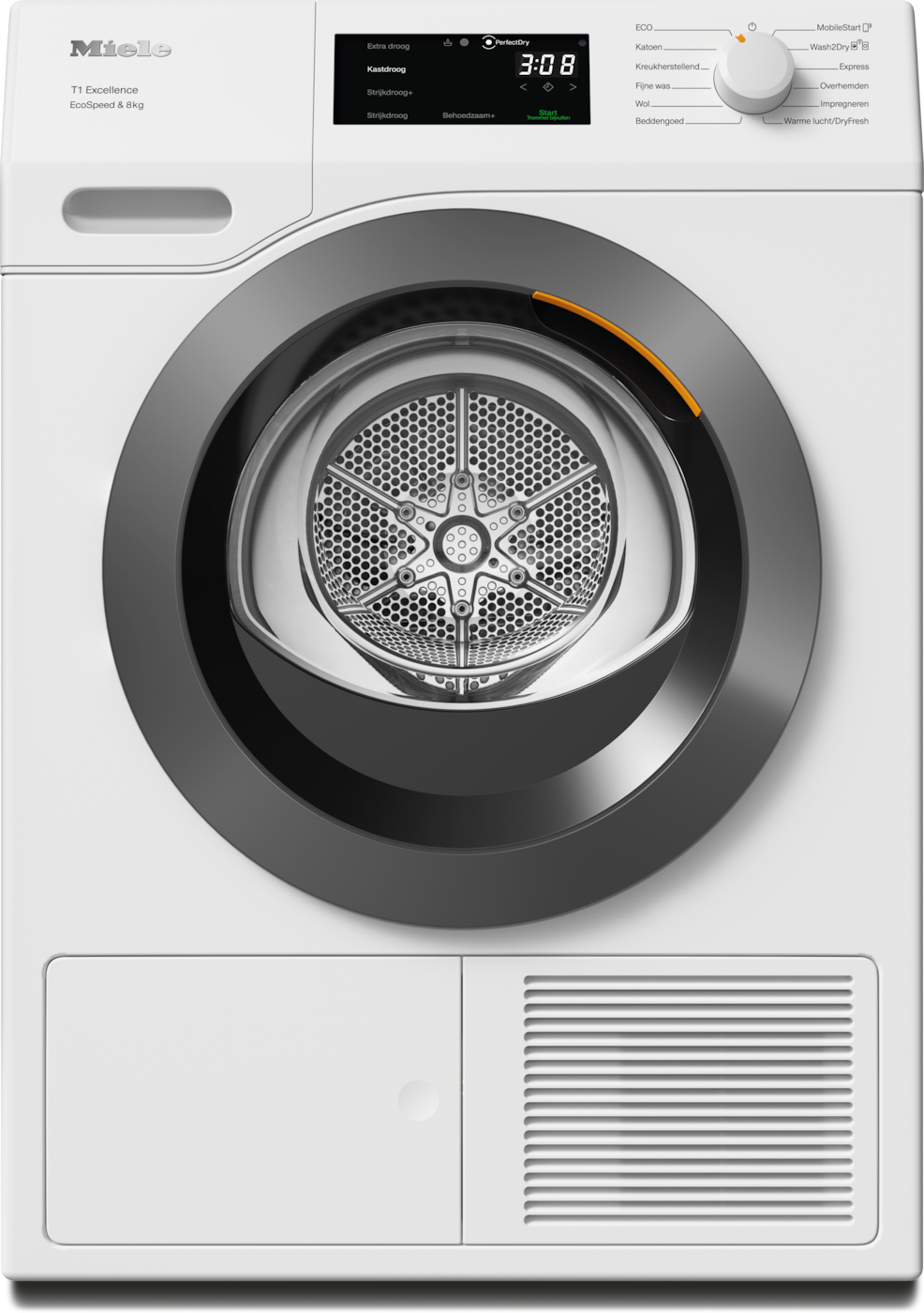 Miele TEC655WP EcoSpeed Warmtepomp Droger - 8 kg - Wit