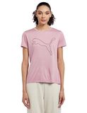 PUMA W TAD ESSENTIAL Heather Logo Tee Dames Sportshirt - Poised Pink Heather