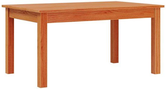 vidaXL Salontafel 80x50x40 cm massief grenenhout wasbruin