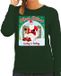 Bellatio Decorations Shoppartners Bv Foute Kersttrui / sweater - Merry Shitmas Losing a Turkey - groen voor dames - kerstkleding / kerst outfit M