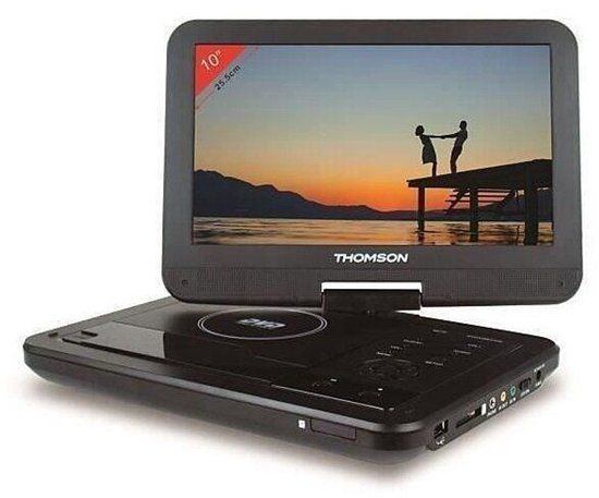 Thomson THP360 draagbare dvd-speler - 10 inch draaibaar scherm - USB/SD-poort - Zwart