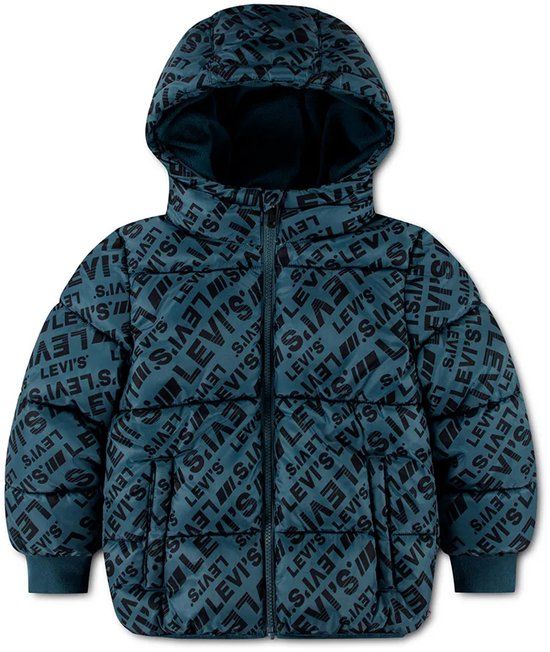 Levi's Blauwe Puffer Jas Jongen Polyester Waterdicht Kort