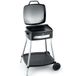 FRITEL BBQ 3278 - Electric Barbecue with Grill Surface, Lid, Wheels - Black, Red