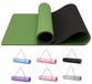 Tapis de yoga - Antidérapant - Surface texturée - Fabriqué en matériau TPE - 183 x 61 cm - 6 mm - Vert olive