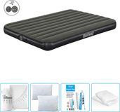 Bestway luchtbed - 2-Persoons - 152 x 203 x 25 cm - Groen - Inclusief pomp - Hoeslaken - Kussen - Kussenbeschermer en Reparatieset