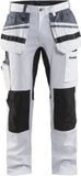 Blåkläder Schilders werkbroek met stretch 1910-1000 - Wit/zwart - D108
